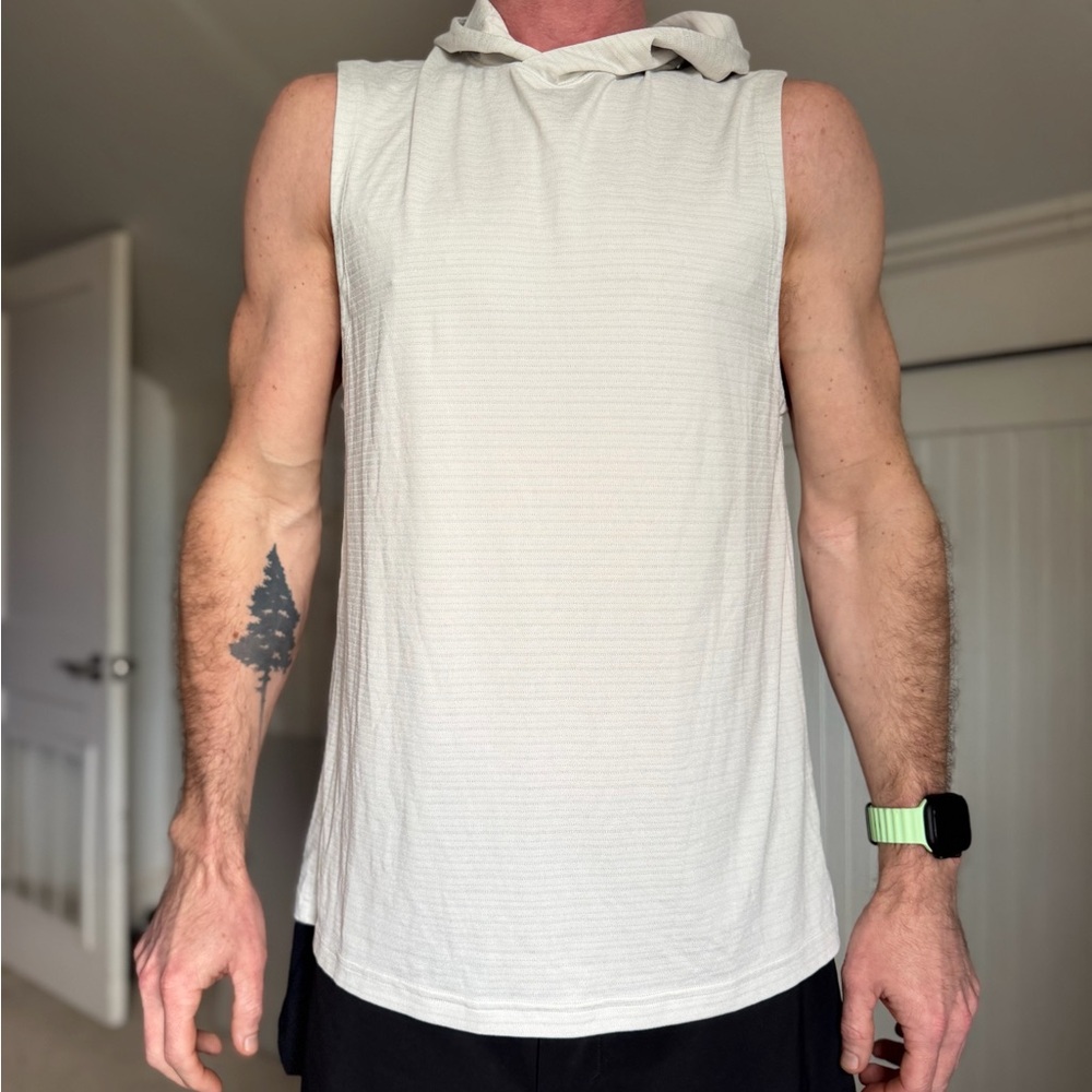 lululemon athletica Men's License to Train Hooded Tank - white